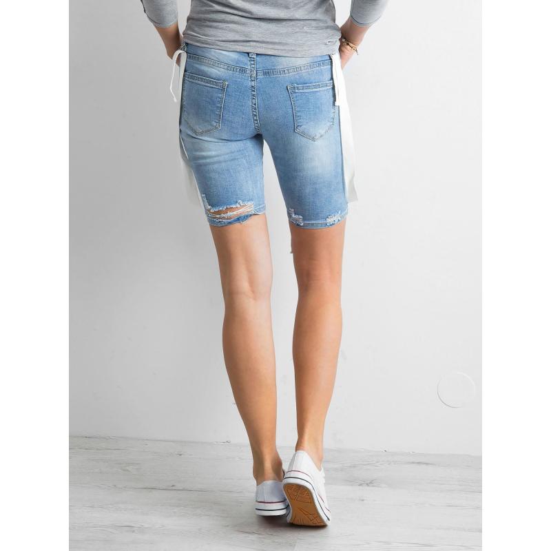 Dámské šortky s nášivkami ELI modré 