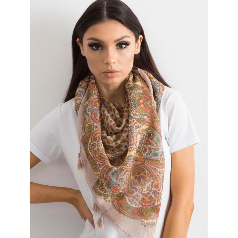 Dámsky šál s potlačou a strapcami JORDAN ružový