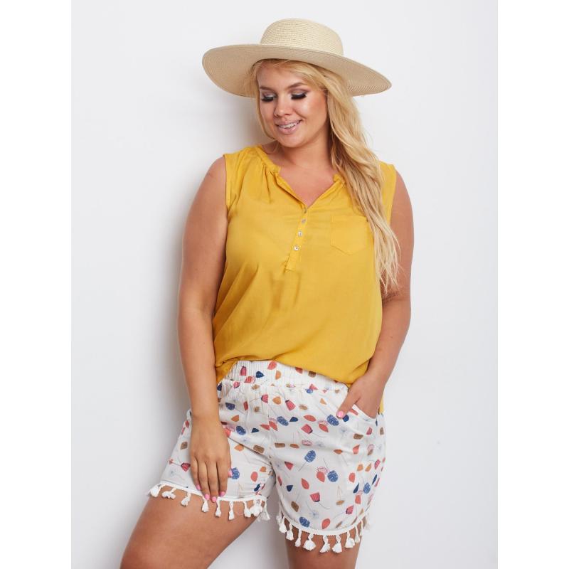 Dámske šortky PLUS SIZE Own White