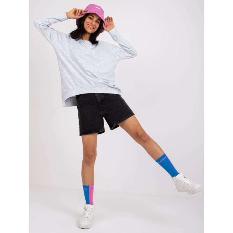 Női kapucnis pulóver NADIA világosszürke