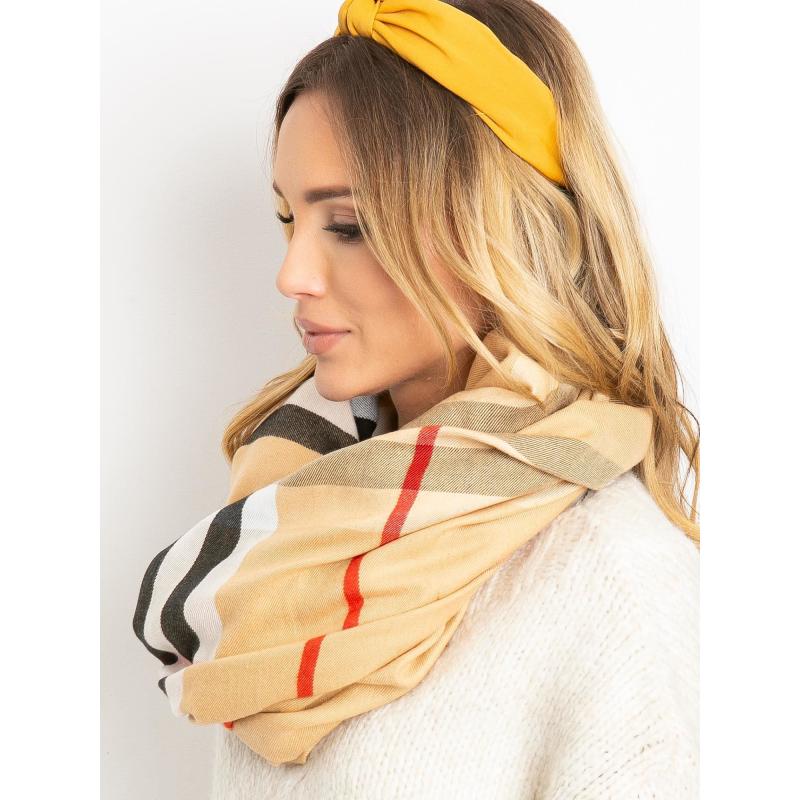 Dámský šátek s třásněmi CALEB béžový 