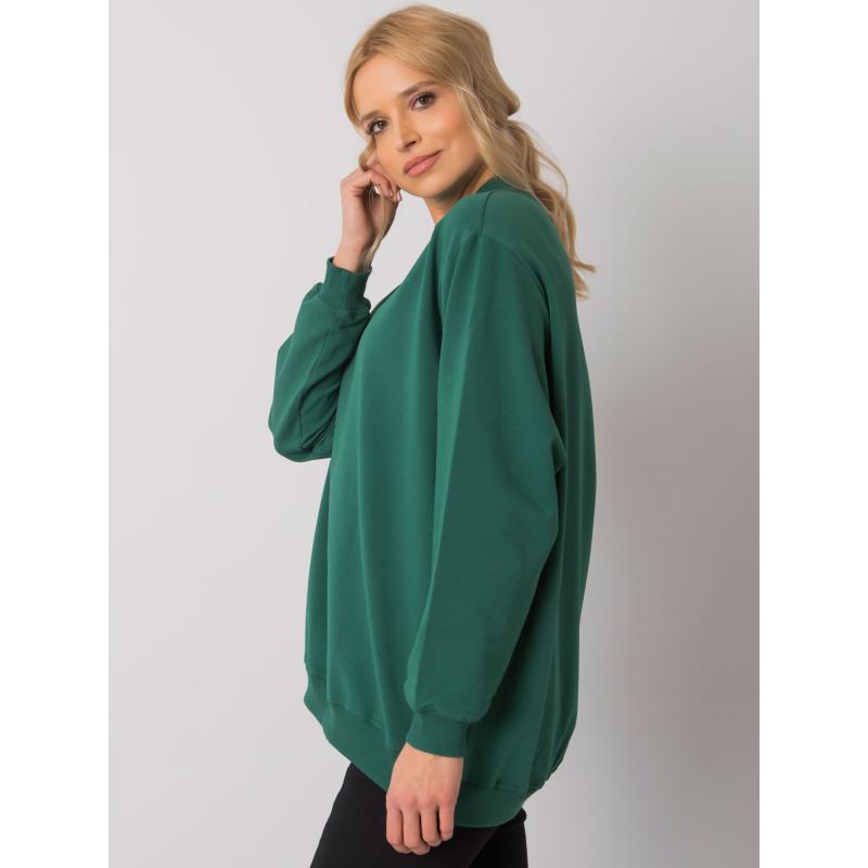 Női pulóver TWIST sötétzöld