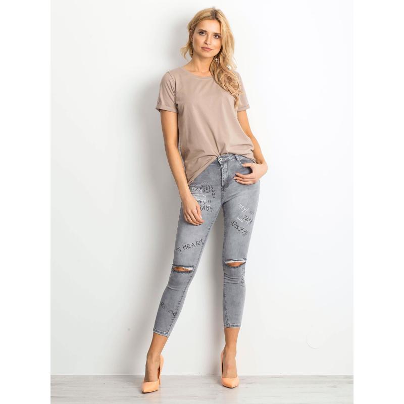 Női TRANSFORMATIVE póló bézs színben