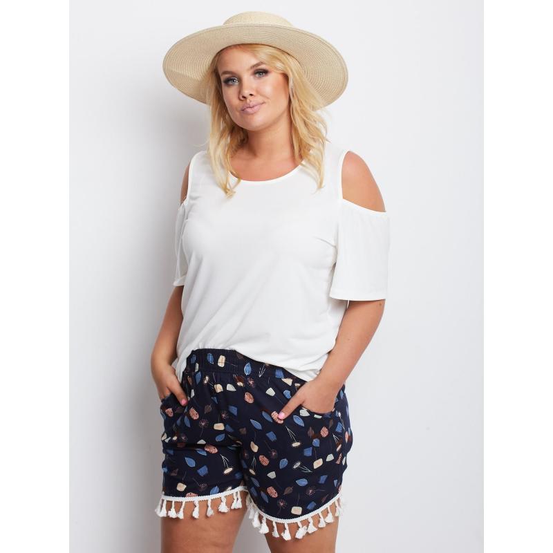 Dámske šortky PLUS SIZE Vlastné tmavomodré