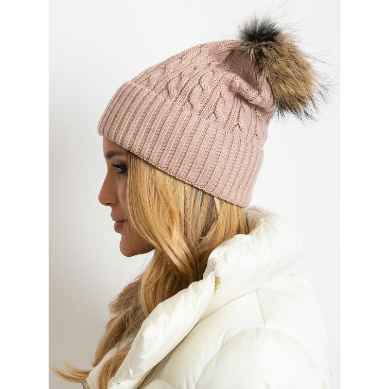 Női sapka húzózsinórral és karimával rózsaszínű