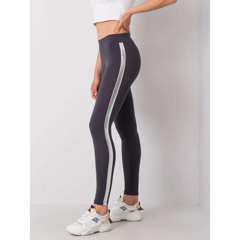 Női leggings RUE PARIS csíkos szürke