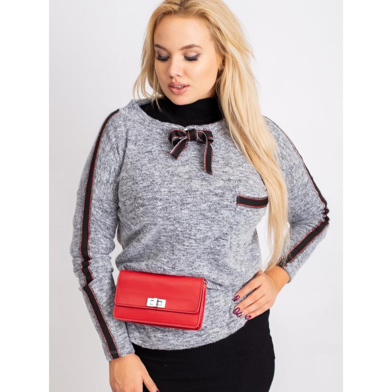 Dámská halenka plus size DIAZ šedá 