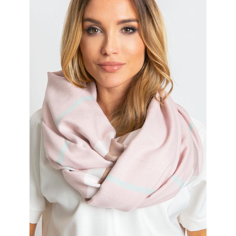 Dámský šátek s třásněmi HAMZA světle růžový 
