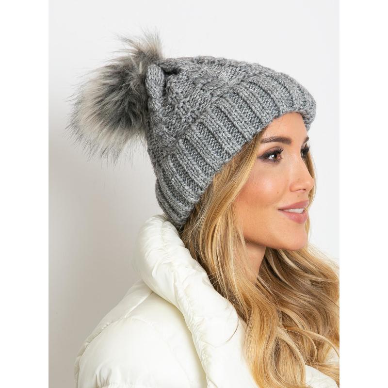 Dámska zimná čiapka sivá