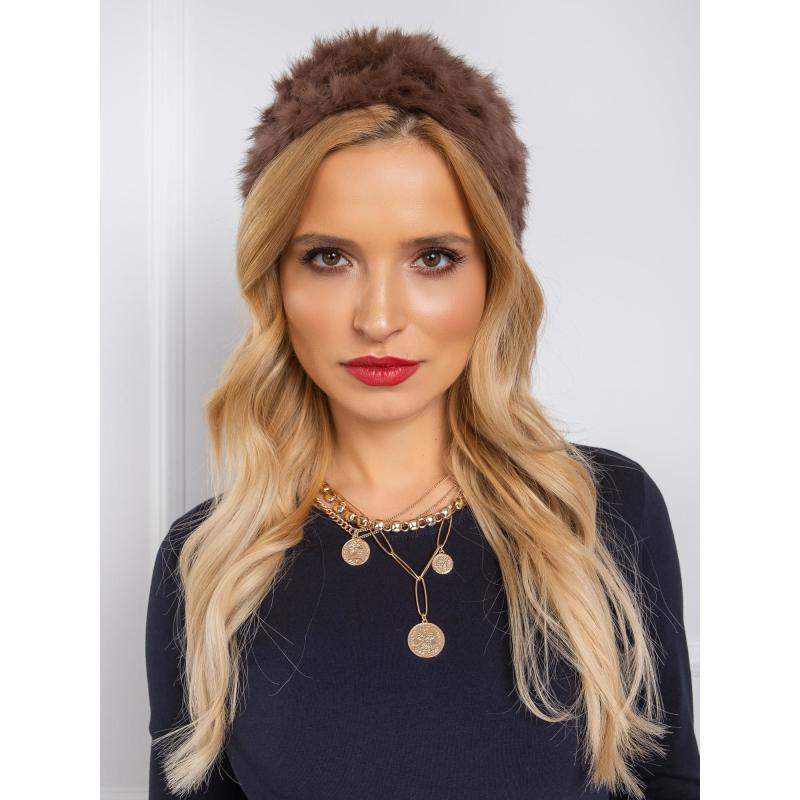 Női szőrmés sapka barna