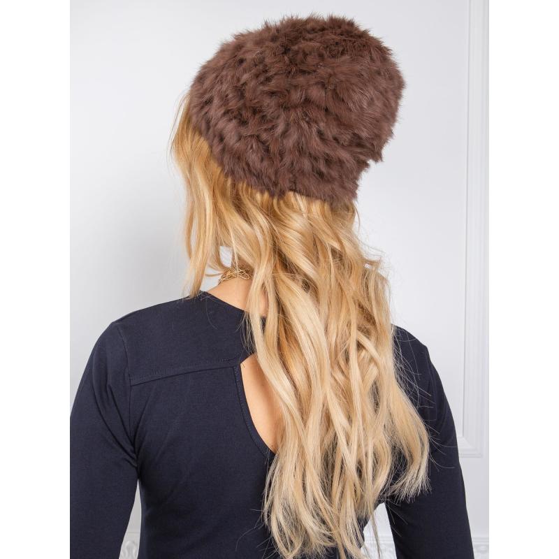 Női szőrmés sapka barna