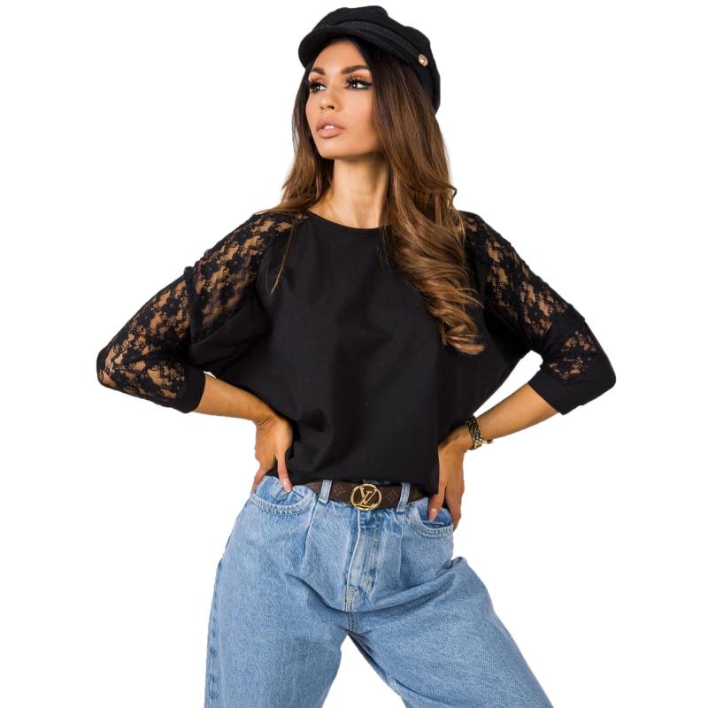 Női blúz Shangri RUE PARIS fekete