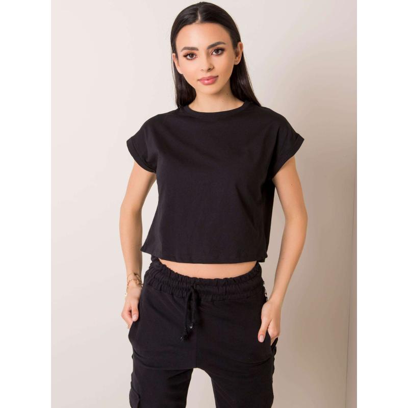 Női póló Eva RUE PARIS fekete