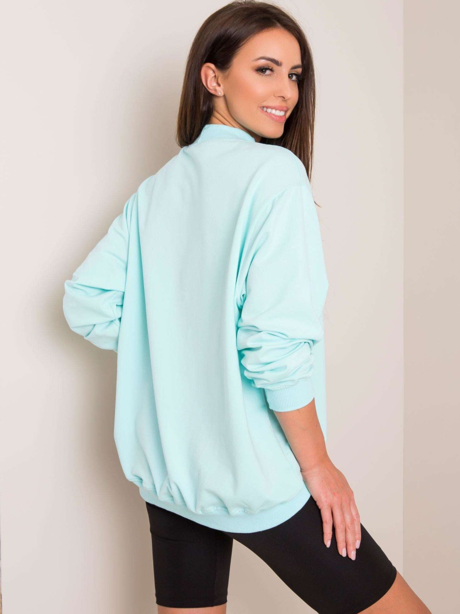 Dámska mikina s kapucňou TWIST mint green