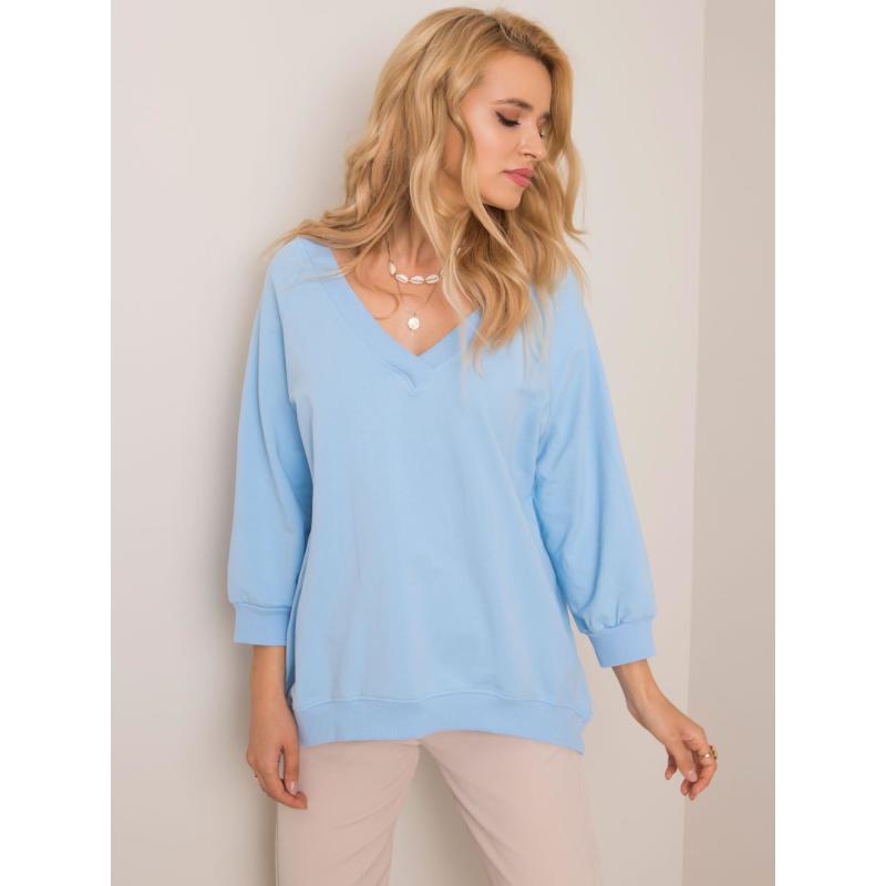 Dámska mikina Sally RUE PARIS light blue