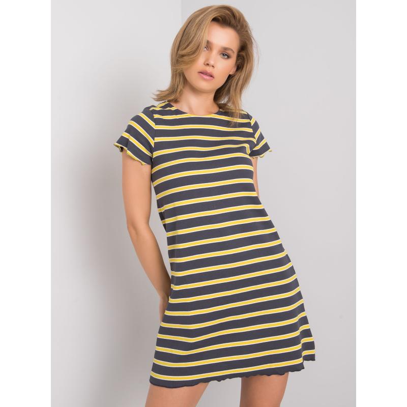 Női Trina DONT ruha szürke és sárga