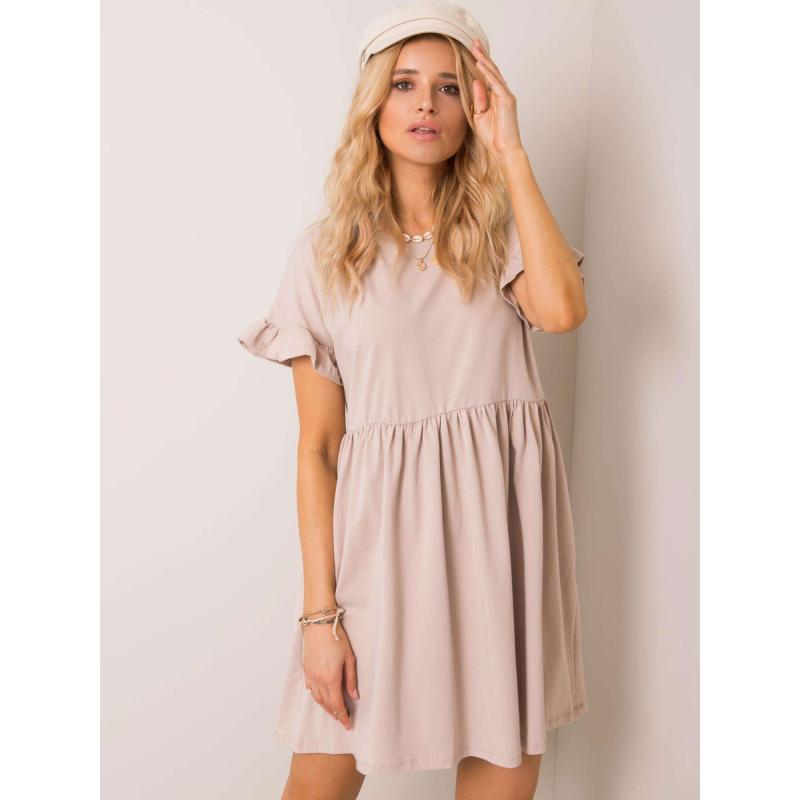 Dámské šaty Marietta RUE PARIS béžové 