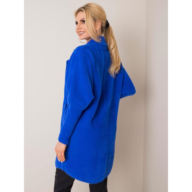 Dásmký kabát z alpaky NORA modrý