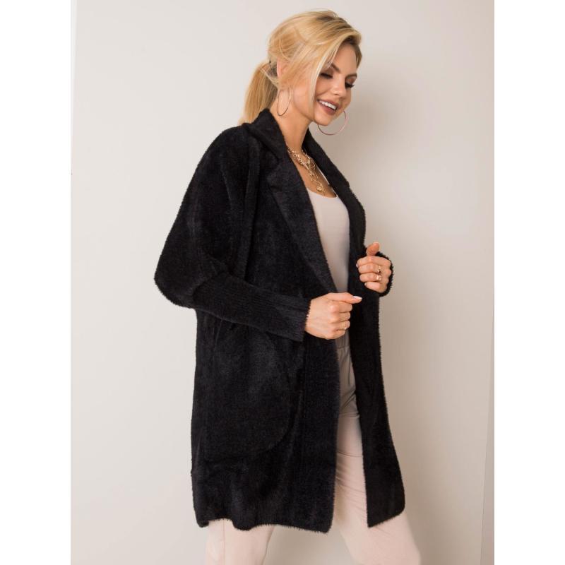 Dámský kabát z alpaky NORA Černý