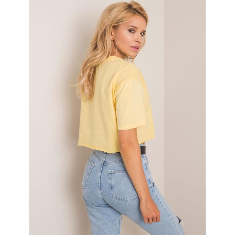 Női póló Vicky RUE PARIS világos sárga