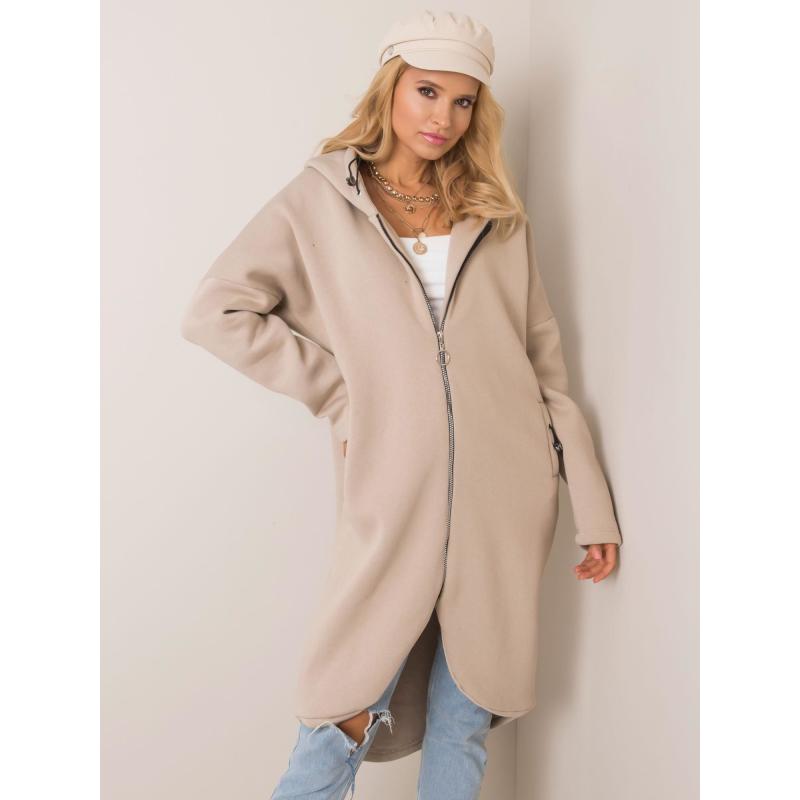 Női pulóver Tina RUE PARIS bézs színben