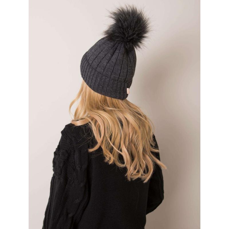 Dámská čepice RUE PARIS tmavě šedá 