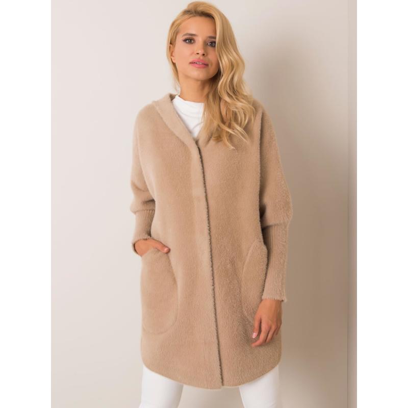 Dámský kabát z alpaky CAROLYN béžový 