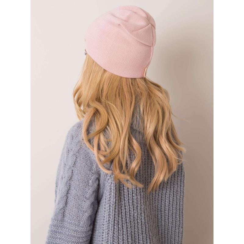 Dámská čepice basic RUE PARIS světle růžová 