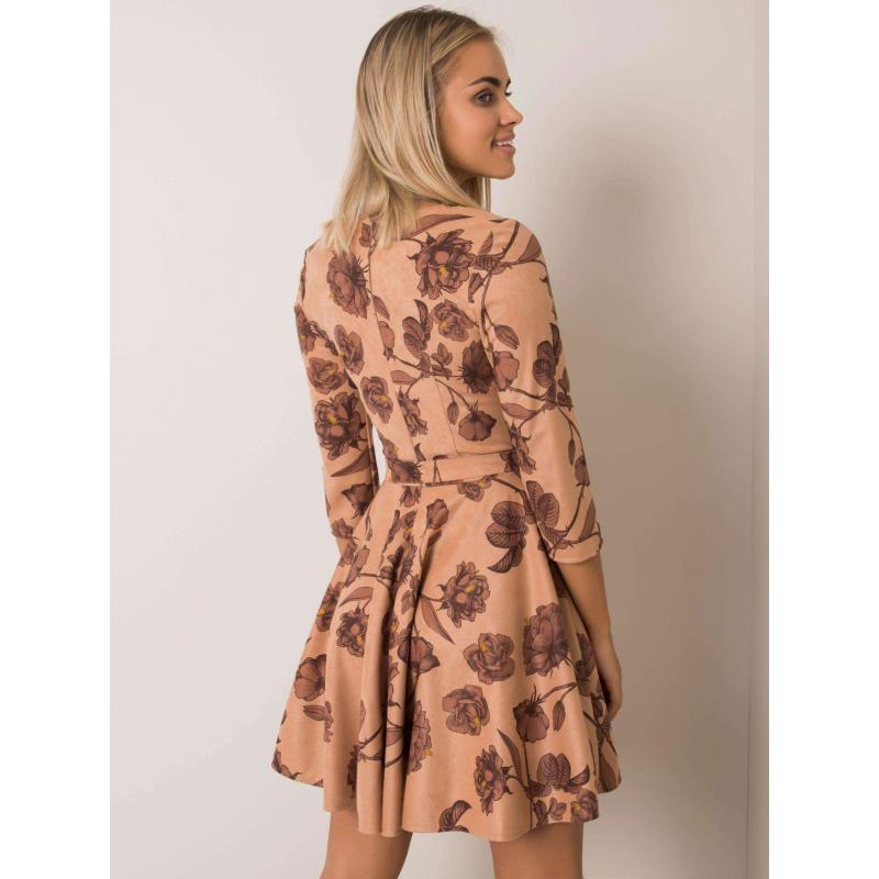 Dámské šaty ISSY béžovo-hnědé 
