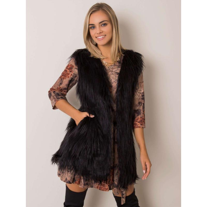 Dámská vesta kožešinová RAFAELA černá