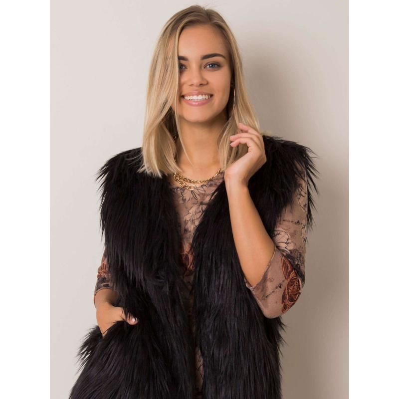Dámská vesta kožešinová RAFAELA černá