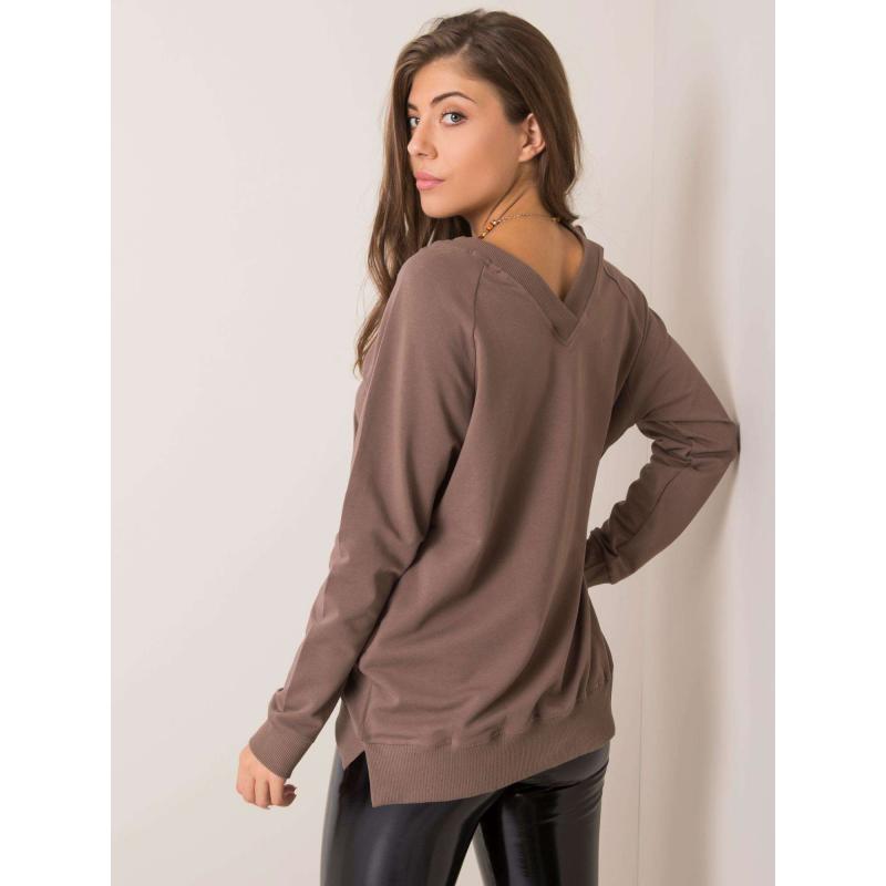 Dámska mikina Leila RUE PARIS hnedá