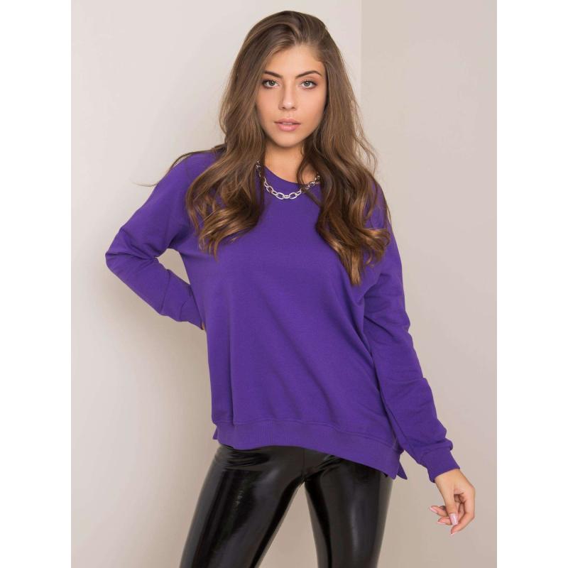 Dámska mikina Leila RUE PARIS tmavo fialová