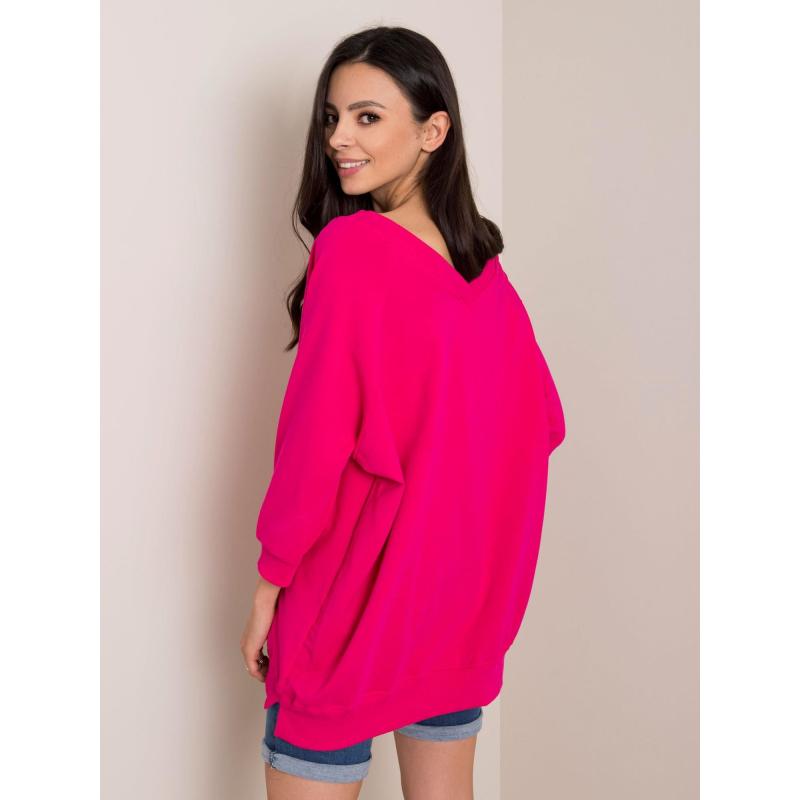 Női pulóver Sally RUE PARIS Sally RUE PARIS sötét rózsaszín