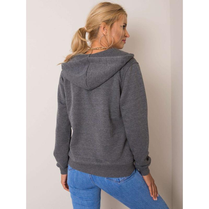 Dámská mikina melanžová LINDA tmavě šedá  