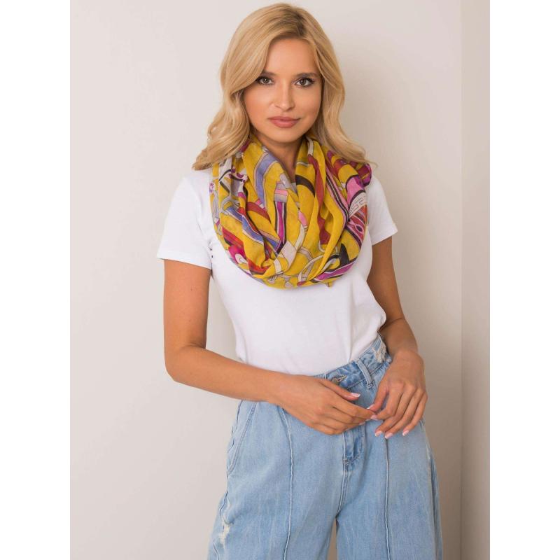 Női mintás sál KRISH sárga