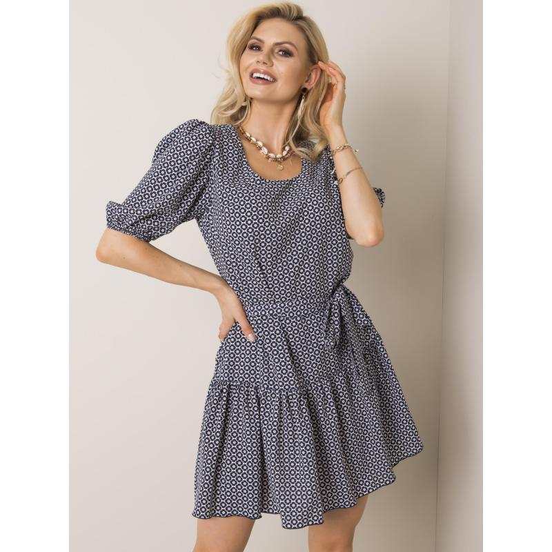 Dámské šaty ROMANCE námořnicky modré a červené 