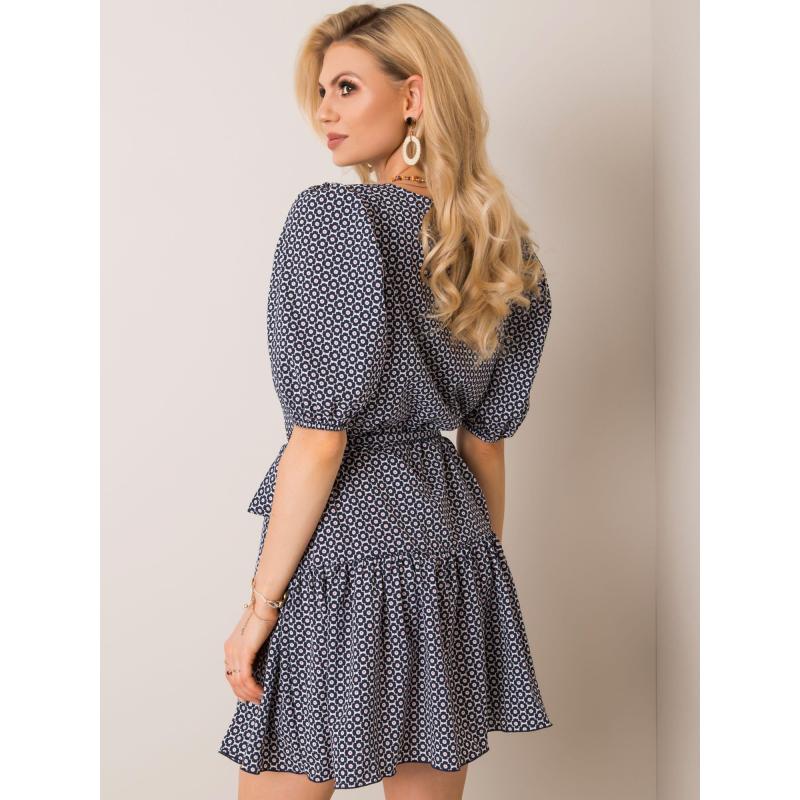 Dámské šaty ROMANCE námořnicky modré a červené 