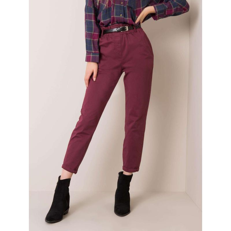 Dámské kalhoty CASSIE bordó 