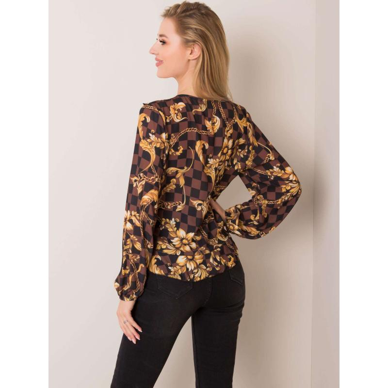 Női blúz BLAIRE barna-fekete