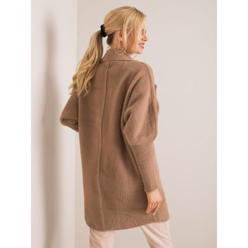 Dámský kabát z alpaky NORA tmavě béžový