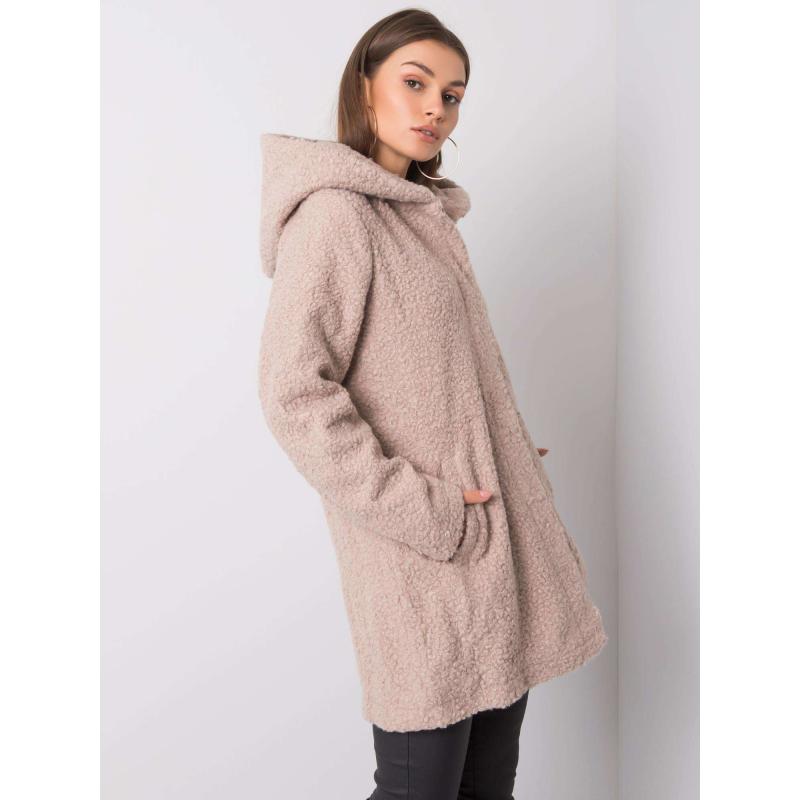 Dámský kabát z bouclé BEVERLY béžový 