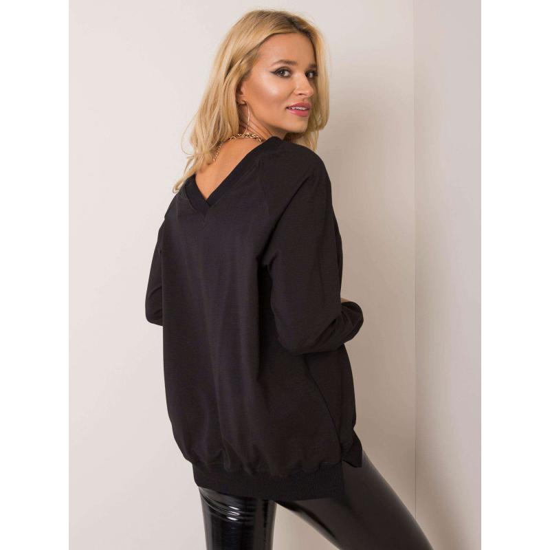 Dámska mikina Leila RUE PARIS čierna