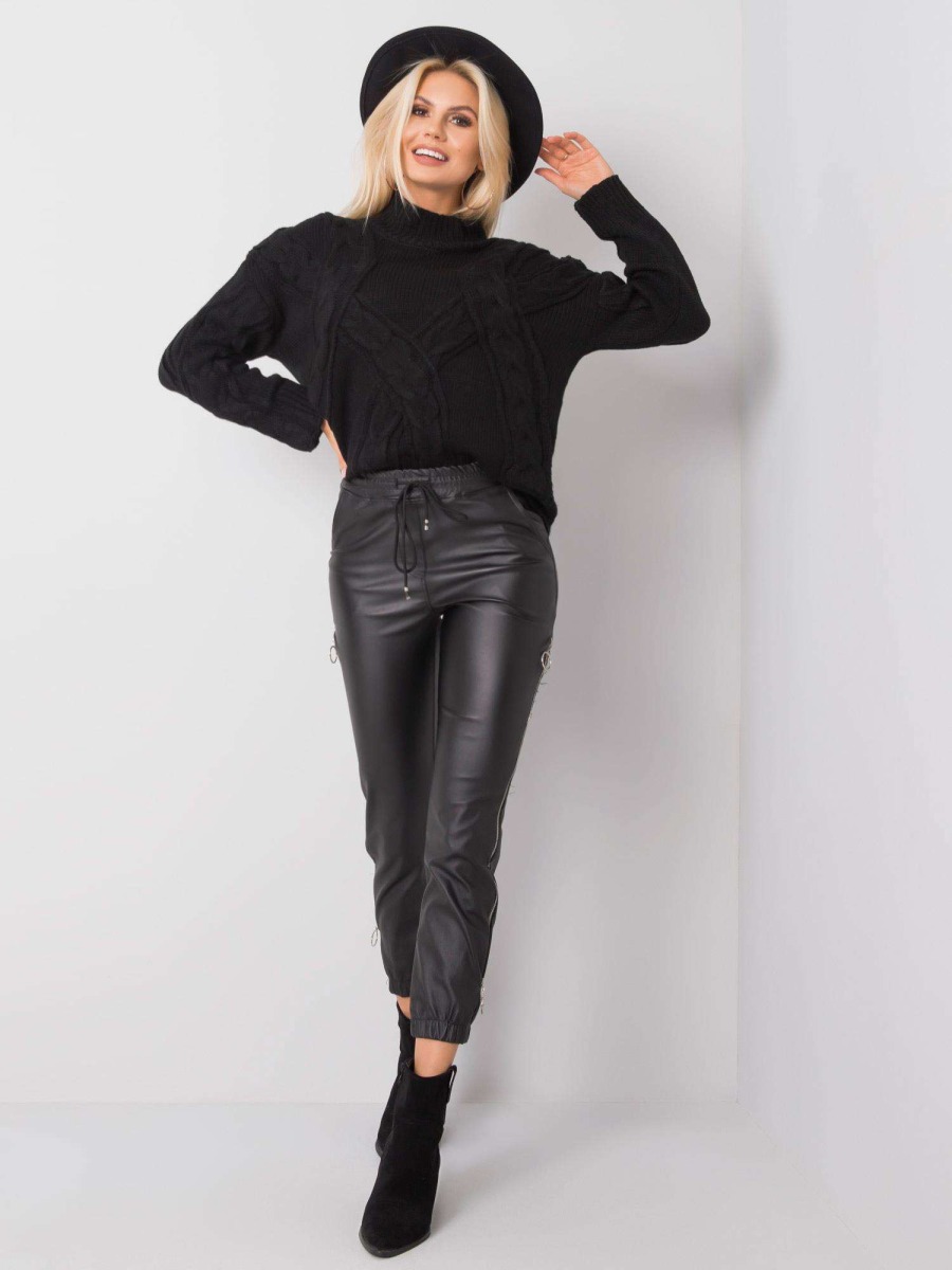 Dámske voskované nohavice JACKIE black