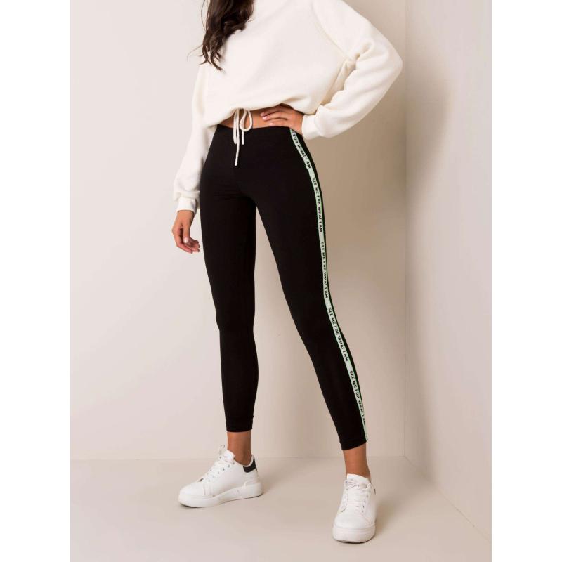 Női leggings lefelé betűkkel fekete