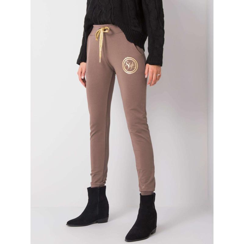 Dámské tepláky STYLE světle hnědé 