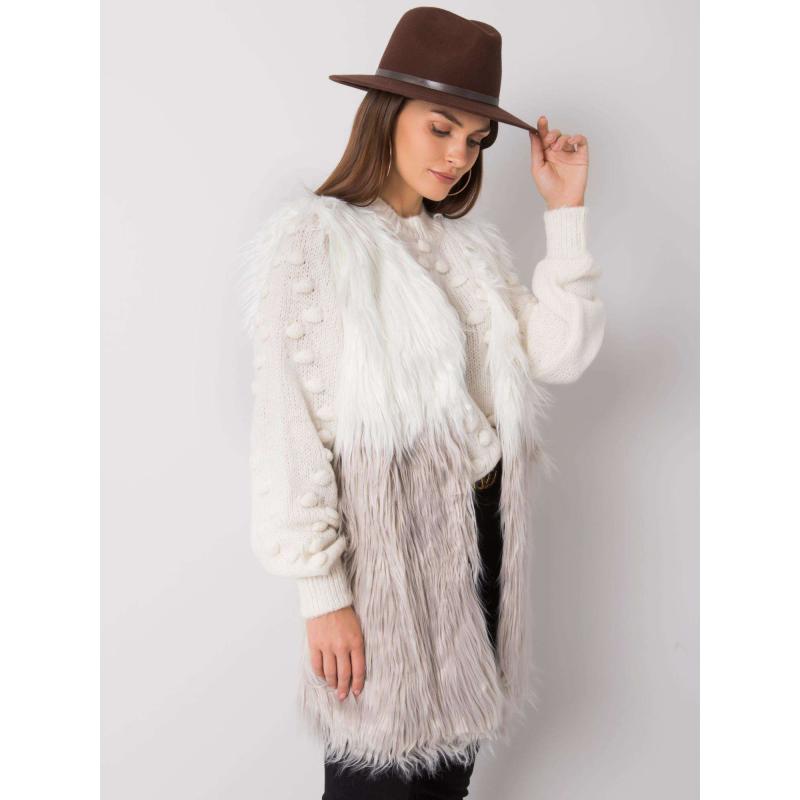 Dámská vesta LEXIE ecru šedá 