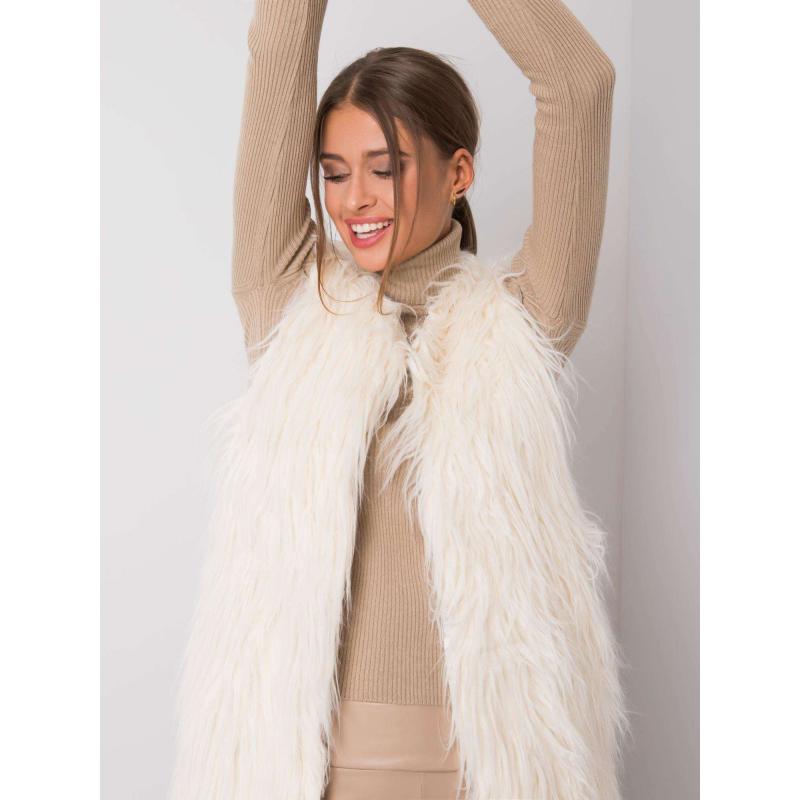 Dámská vesta kožešinová RAFAELA ecru 