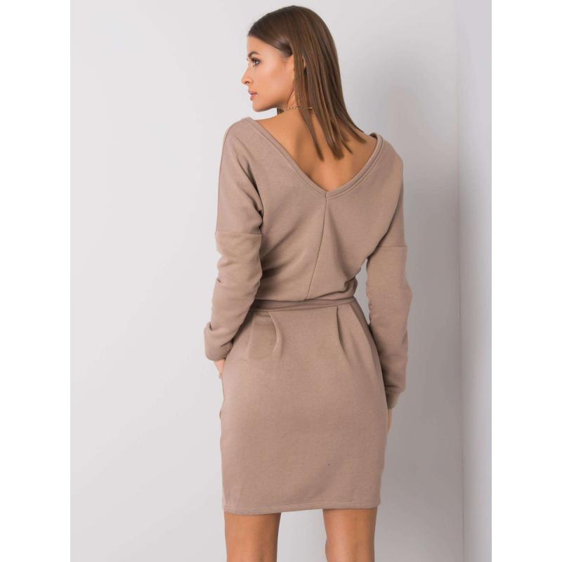 Dámské šaty Kloe RUE PARIS tmavě béžové 