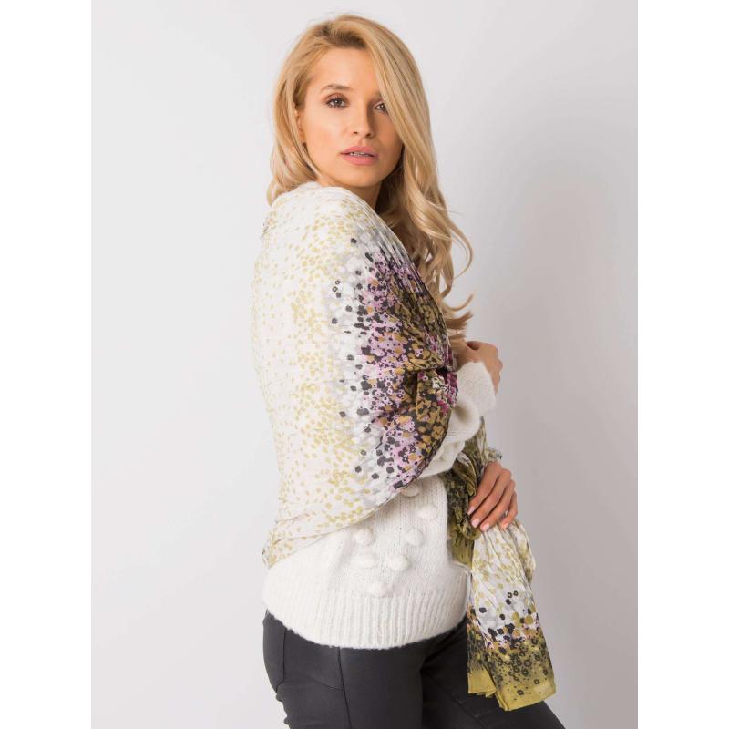 Női virágos sál DOMINIK világoszöld